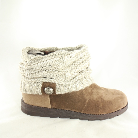 Muk Luks Shoes - MUK LUKS Brown Patti Ankle Bootie